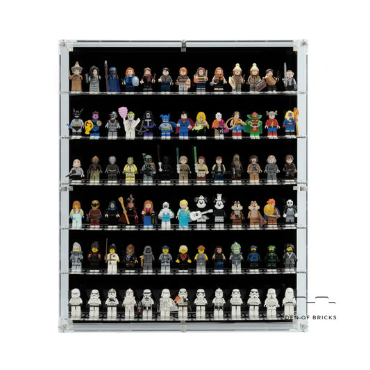 Wall Mounted Display Cases for Minifigures - 13 Minifigures Wide