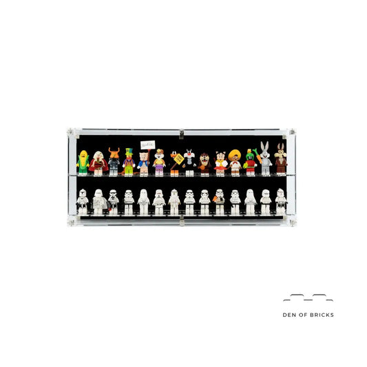 Wall Mounted Display Cases for  Minifigures - 14 Minifigures Wide