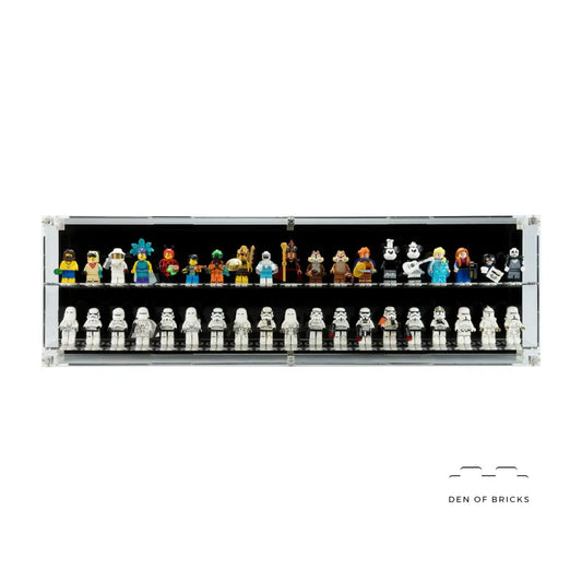 Wall Mounted Display Cases for Minifigures - 19 Minifigures Wide