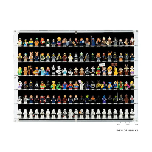 Wall Mounted Display Cases for Minifigures - 21 Minifigures Wide