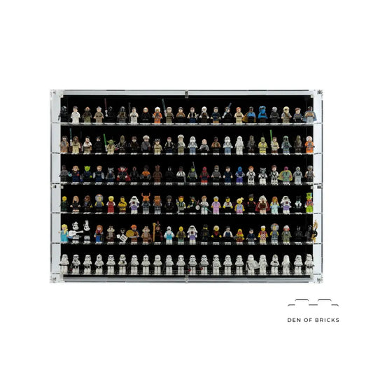Wall Mounted Display Cases for  Minifigures - 22 Minifigures Wide